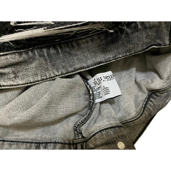 Si Tu Veux Grey & Black Women’s Jean Jacket Size 32 - Picture 4 of 5